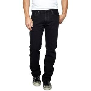 Levi's Men's 505 Regular Fit Black Denim Jeans 30 x 32 New RETAIL PRICE $69.50